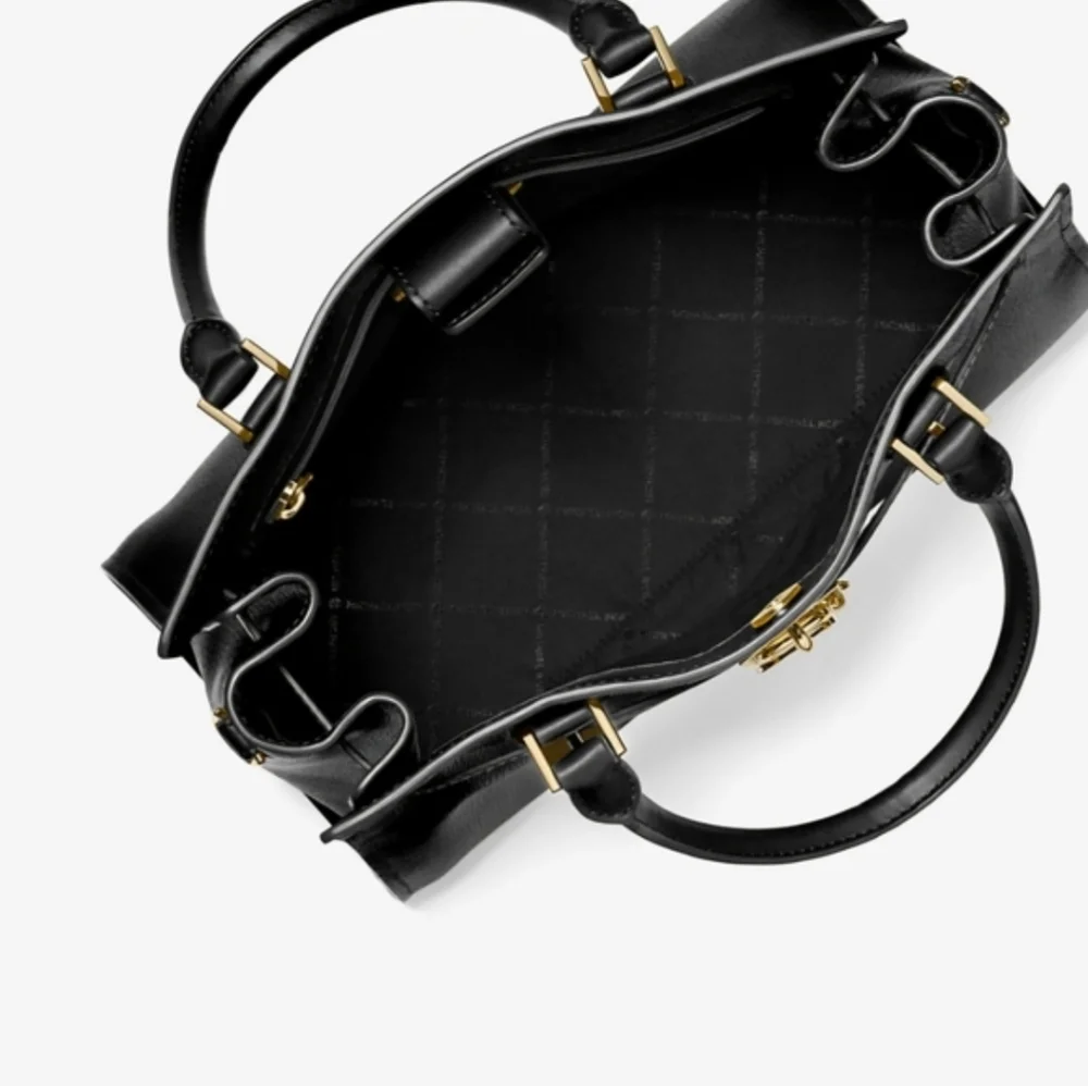 Michael Kors Black Leather Hamilton Satchel - Picture 3 of 4